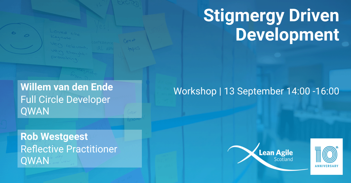 image announcing our session for 13 september 14:00 to 16:00, whiteboard with smiley post-it in background.